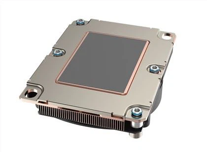 Medený zips Fin Vapor Chamber 2U Server Aktívny chladič CPU s ventilátorom pre LGA3647 úzky